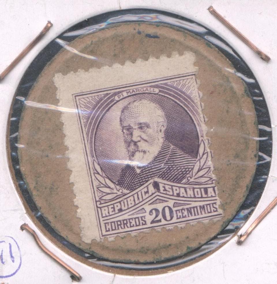 Spanje Noodmunt Spaanse burgeroorlog 1936 - 1939, Ophalen of Verzenden, Overige landen