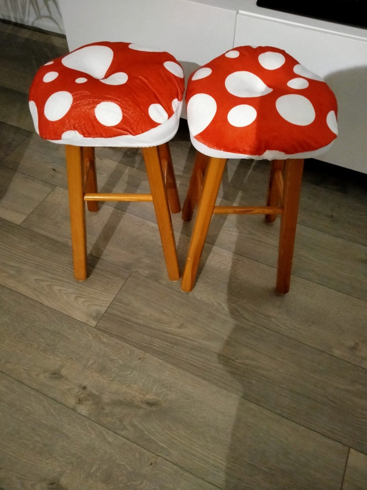 paddenstoelen krukjes 2 voor, Ophalen of Verzenden, Hout