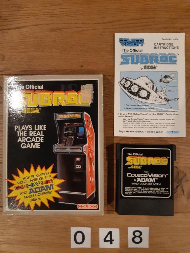 NR 048	Colecovision	SubRoc, Ophalen of Verzenden, Overige typen