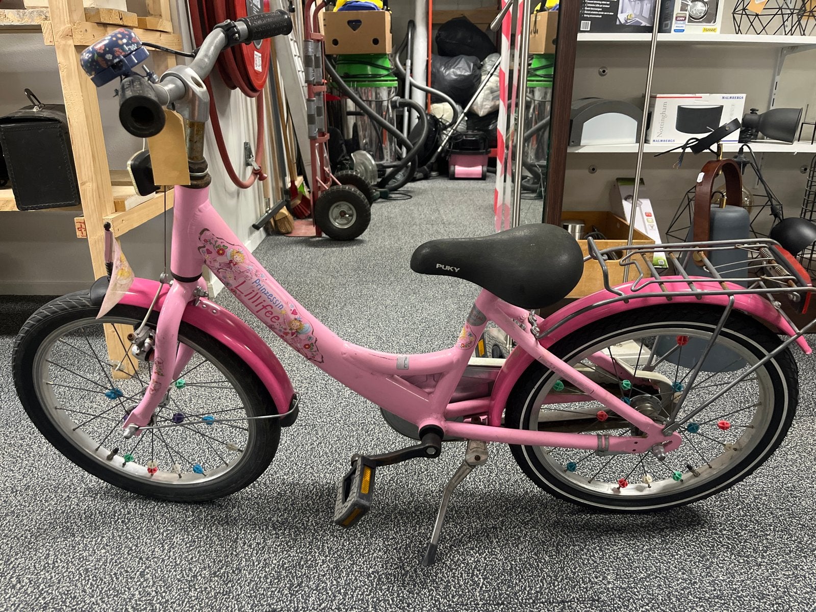 Roze Puky Lillifee kinderfiets 16 inch, Ophalen, Terugtraprem, Gebruikt, Handrem