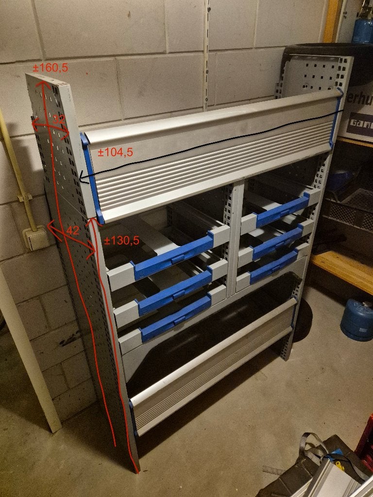 Bott bedrijfswagen / camper inrichting veel koffers, Auto diversen, Auto-accessoires, Ophalen, Gebruikt