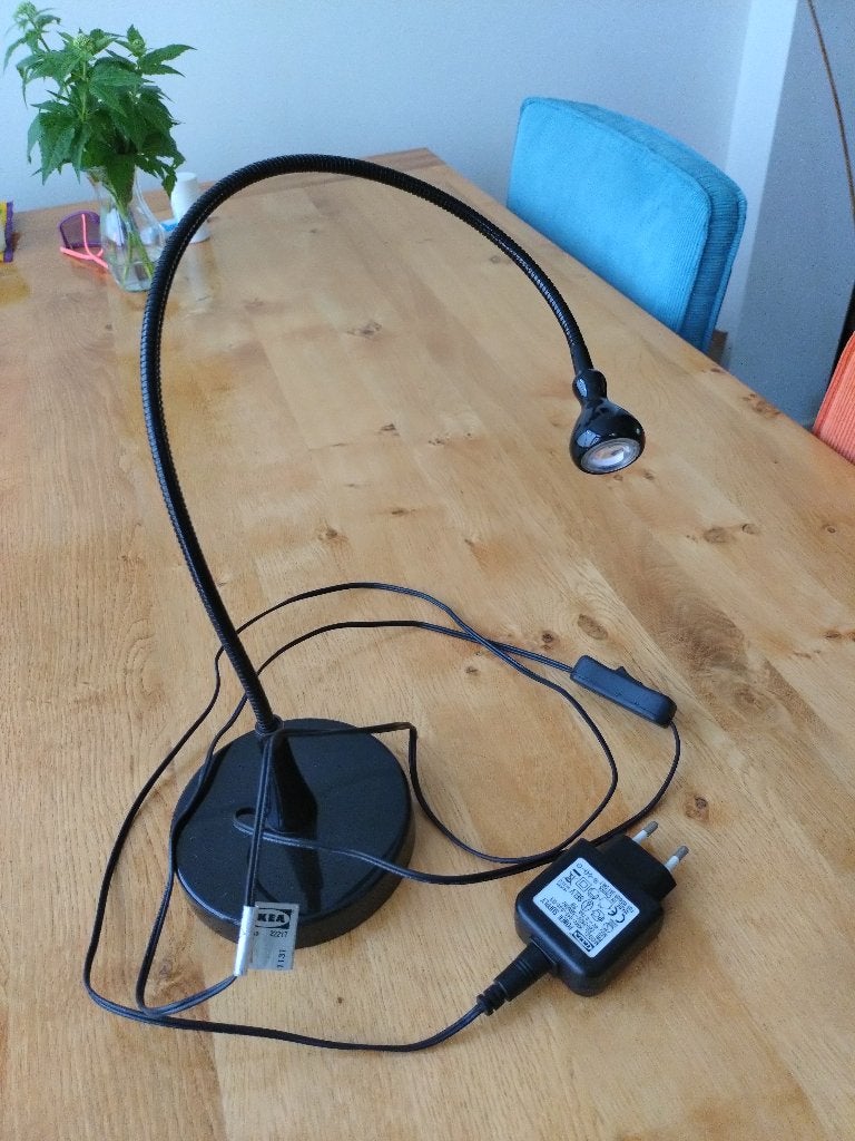 Bureaulampje Ikea Jansjö met stekker, Ophalen, Gebruikt, Kunststof, Zwart