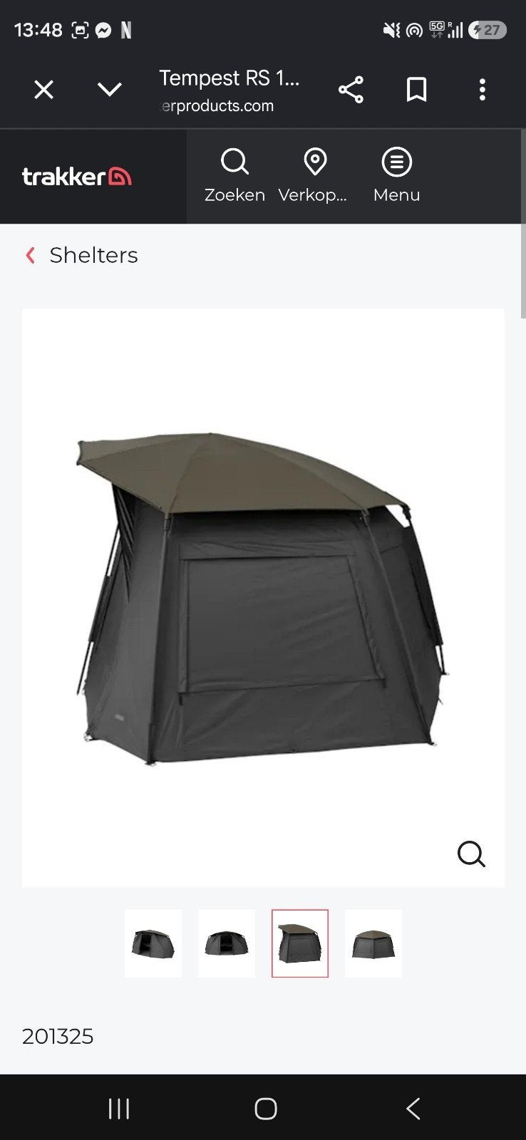 Trakker Tempest RS 150Bivvy - Karpertent, Ophalen, Zo goed als nieuw, Overige typen