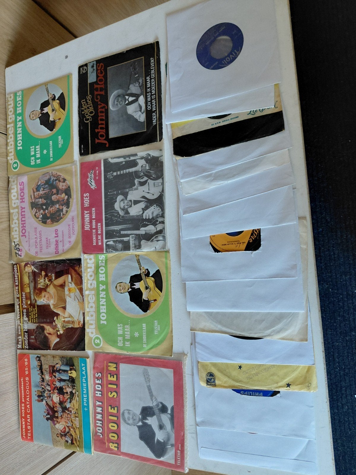 Johnny Hoes Vinyl Collectie - Diverse Singles, Gebruikt, Fotohoes, 7 inch, Ophalen of Verzenden