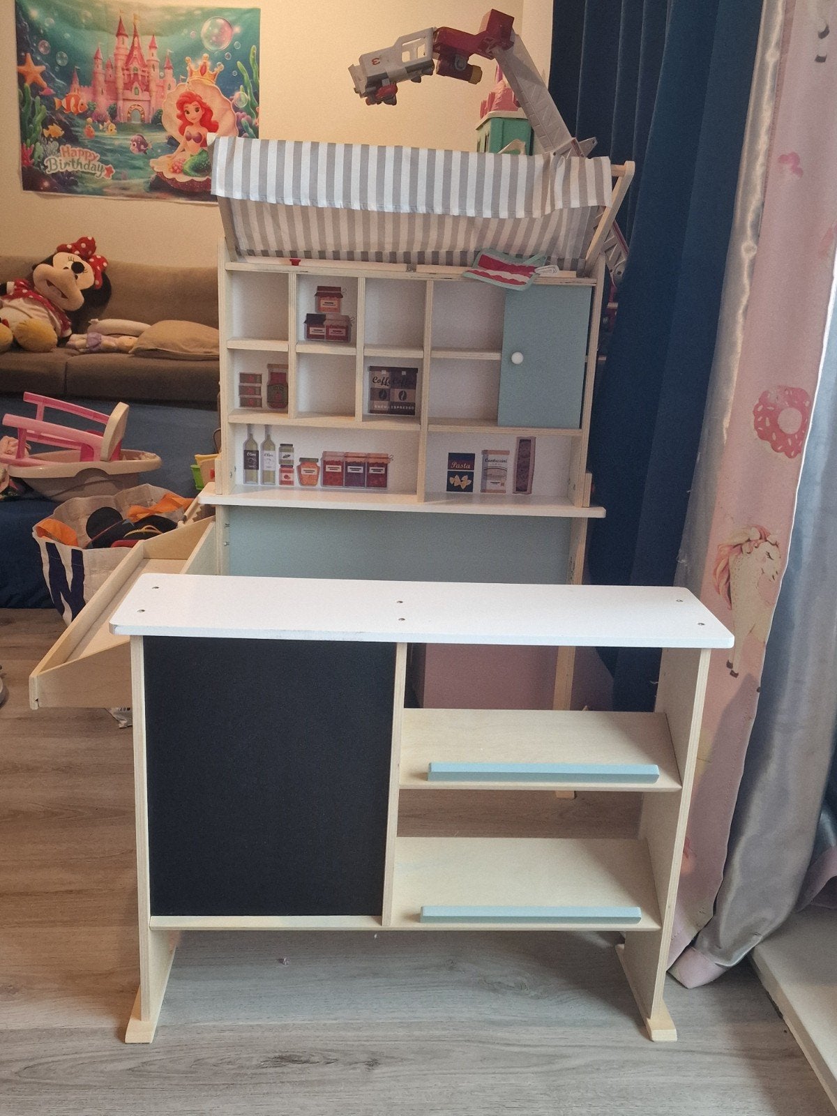 Houten Speelgoedwinkel / Marktkraam voor Kinderen, Kinderen en Baby's, Ophalen, Zo goed als nieuw, Jongen of Meisje