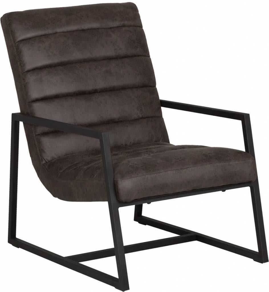 DTP Home leren Fauteuil Virginia Stone Grey (Nieuw), Ophalen, Nieuw, 50 tot 75 cm, Industrieel / modern
