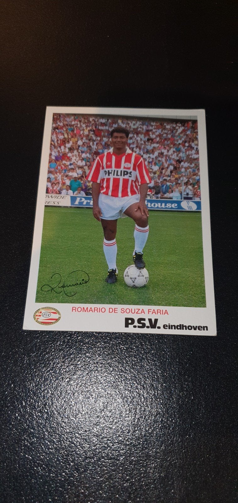 Spelerskaart Romario PSV met handtekening., Verzenden, Nieuw, PSV, Spelerskaart