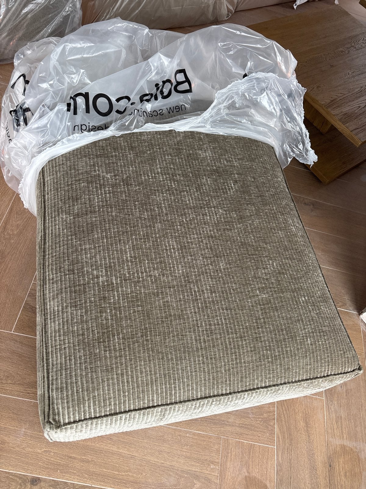NIEUW Bolia Cosima pouf COVER 123 x 93 cm kleur groen, Ophalen, Vierkant, Nieuw, 75 tot 100 cm