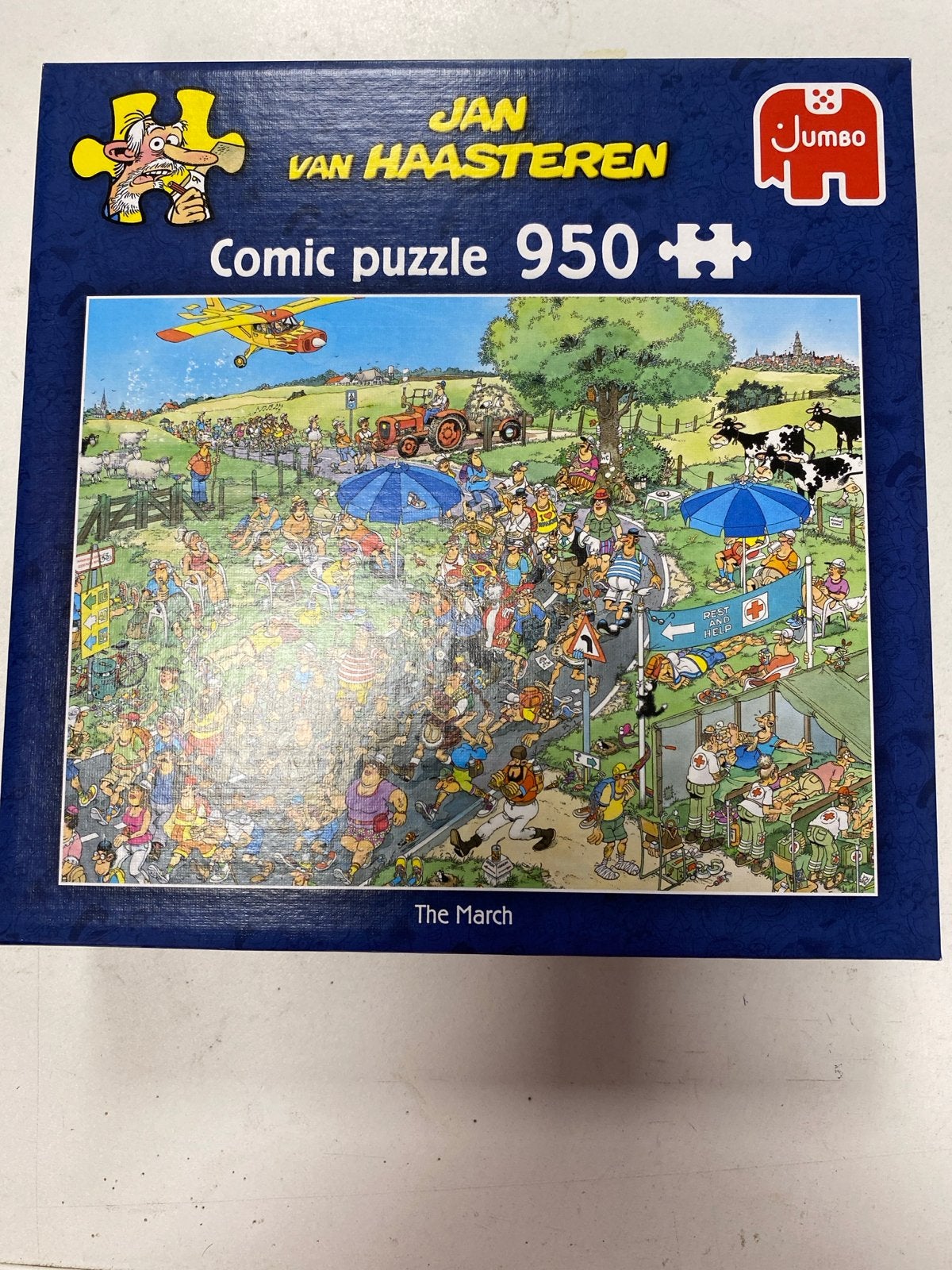 Jan van Haasteren Comic Puzzel 950 Stukjes - The March, Ophalen of Verzenden, 500 t/m 1500 stukjes, Zo goed als nieuw, Legpuzzel