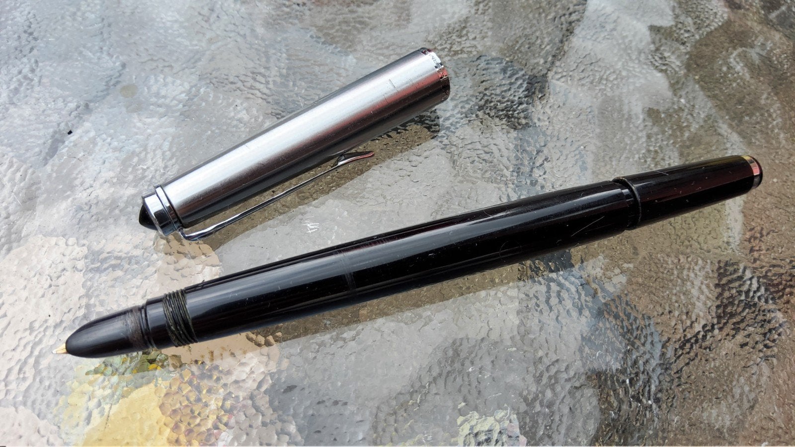 Oude retro vulpen Pelikaan P1 Silvex Germany., Ophalen of Verzenden, Gebruikt, Vulpen, Overige merken