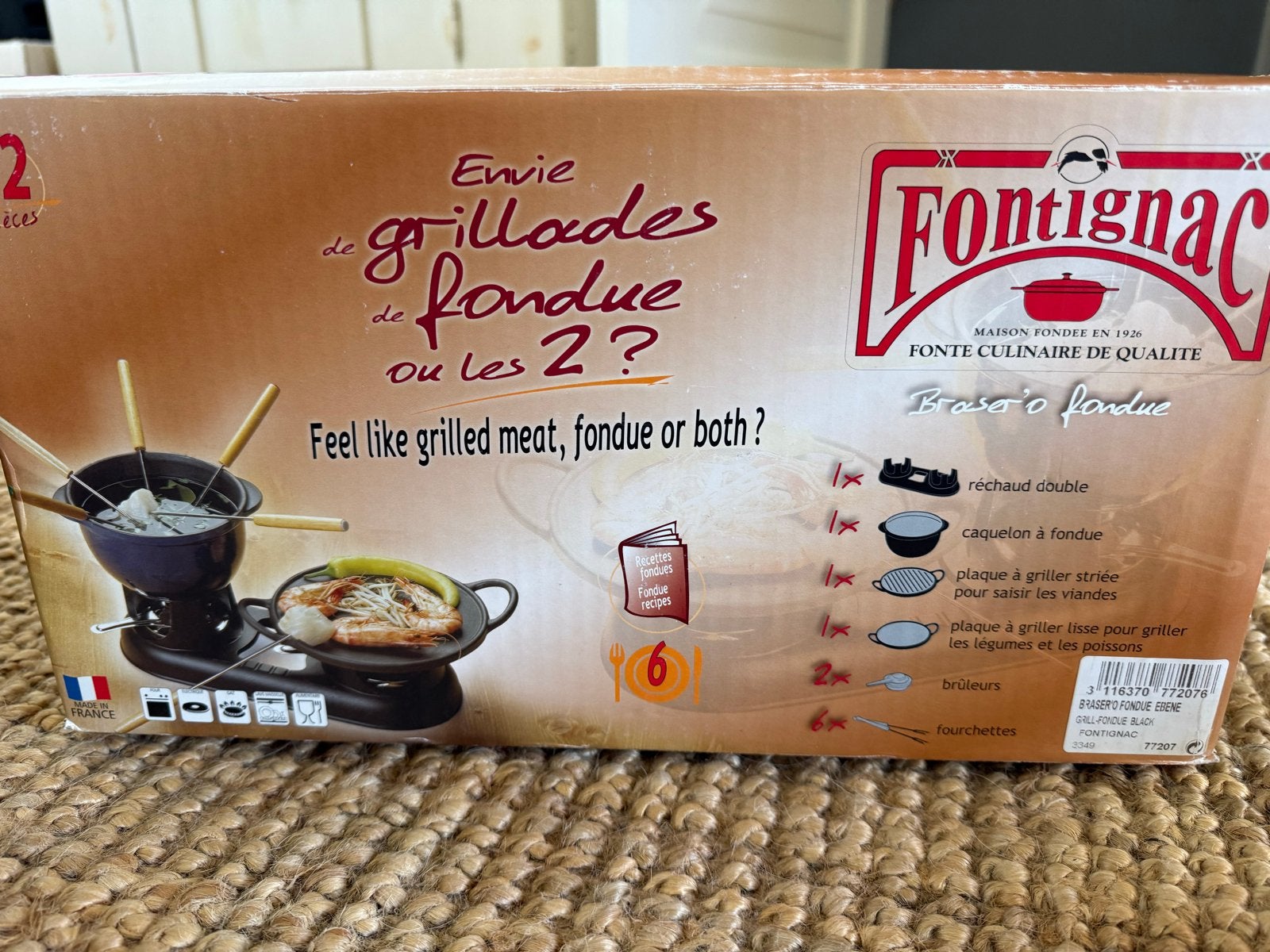 Fontignac Brasero Fondue & Grill – Gietijzer, Ophalen, Gietijzer
