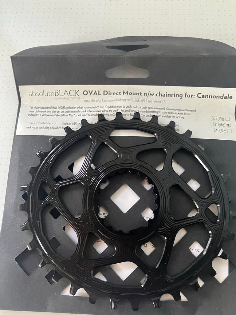 Absolute Black Ovaal 32T Tandwiel Cannondale, Ophalen, Nieuw, Derailleur of Ketting, Aluminium