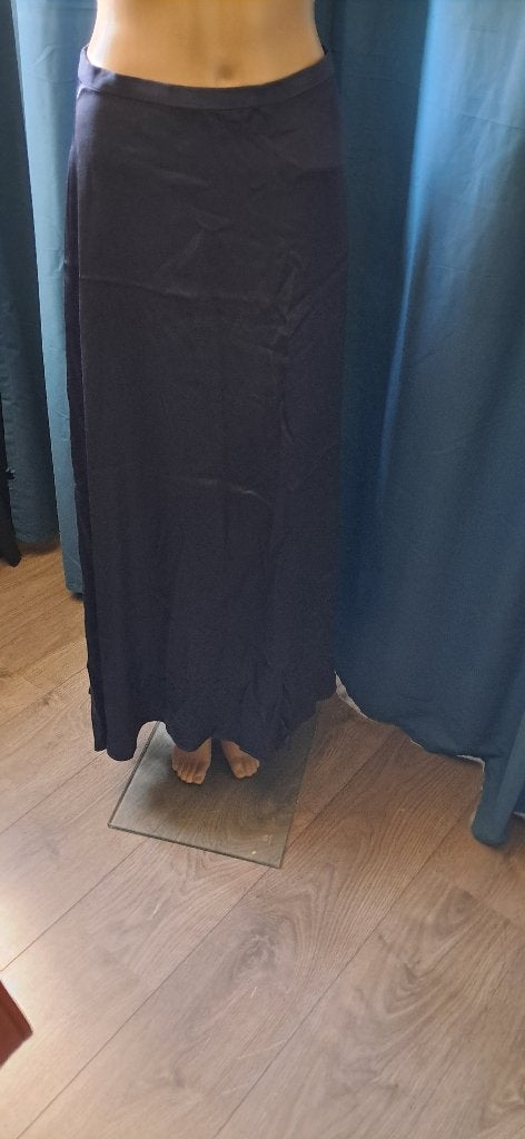 Mart Visser Blauwe Satijnen Lange Rok, Kleding | Dames, Maat 42/44 (L), Zo goed als nieuw, Onder de knie, Verzenden