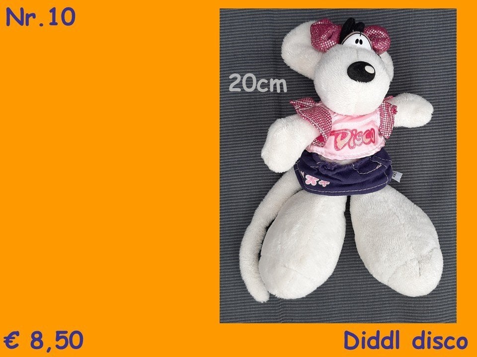 Diverse Diddl knuffels en klok, Verzamelen, Diddl, Ophalen, Diddl, Zo goed als nieuw, Knuffel