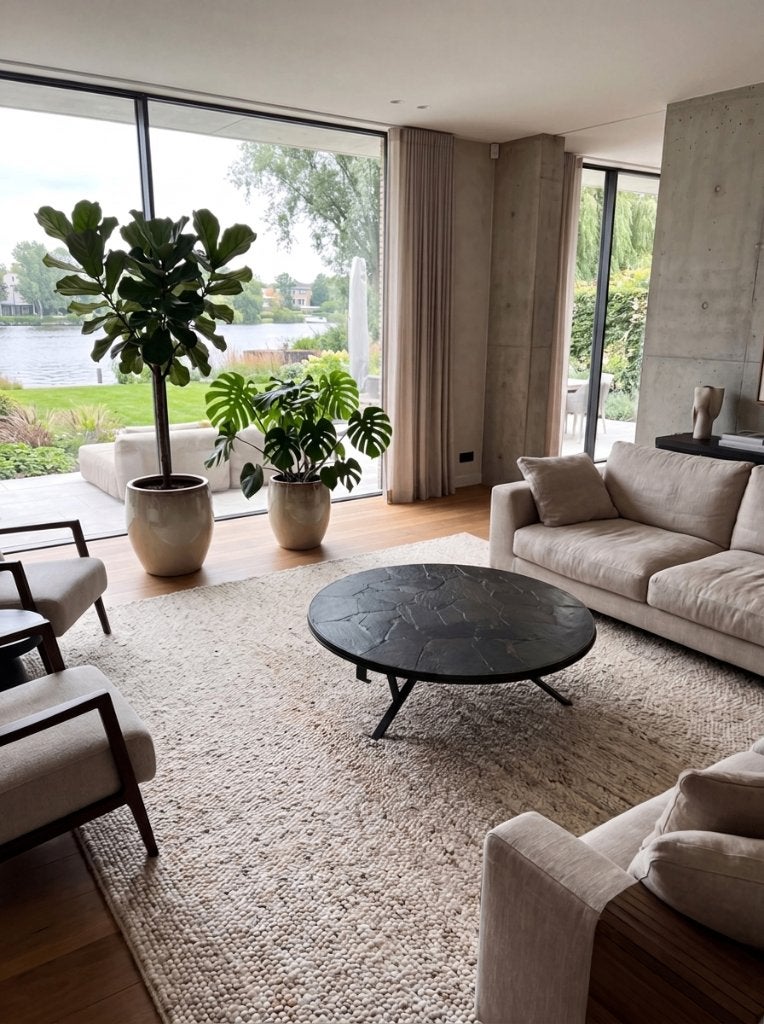 Brutalist round coffee table presumably sculptor Paul Kingma, Huis en Inrichting, Tafels | Salontafels, Ophalen, 50 – 75, Overige materialen