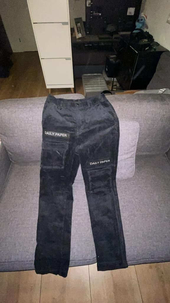 Daily Paper broek maat S, Ophalen, Zo goed als nieuw, Maat 46 (S) of kleiner, Zwart
