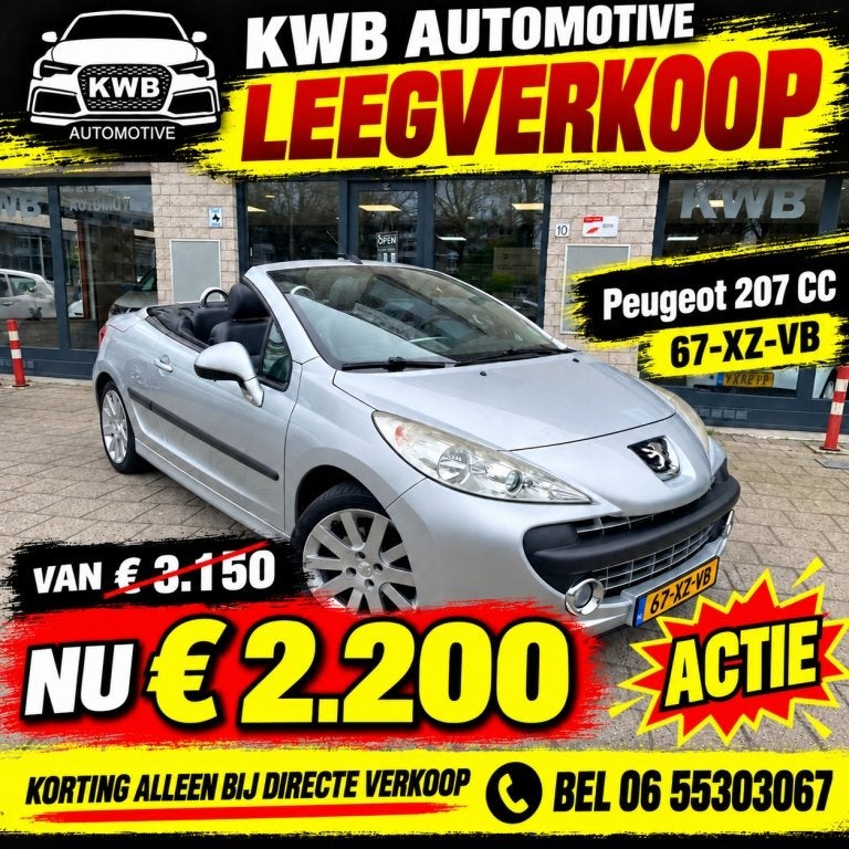 Peugeot 207 CC 1.6-16V T Sport | Nieuwe distributieketting |, Auto's, Gebruikt, 4 cilinders, 4 stoelen, Handgeschakeld
