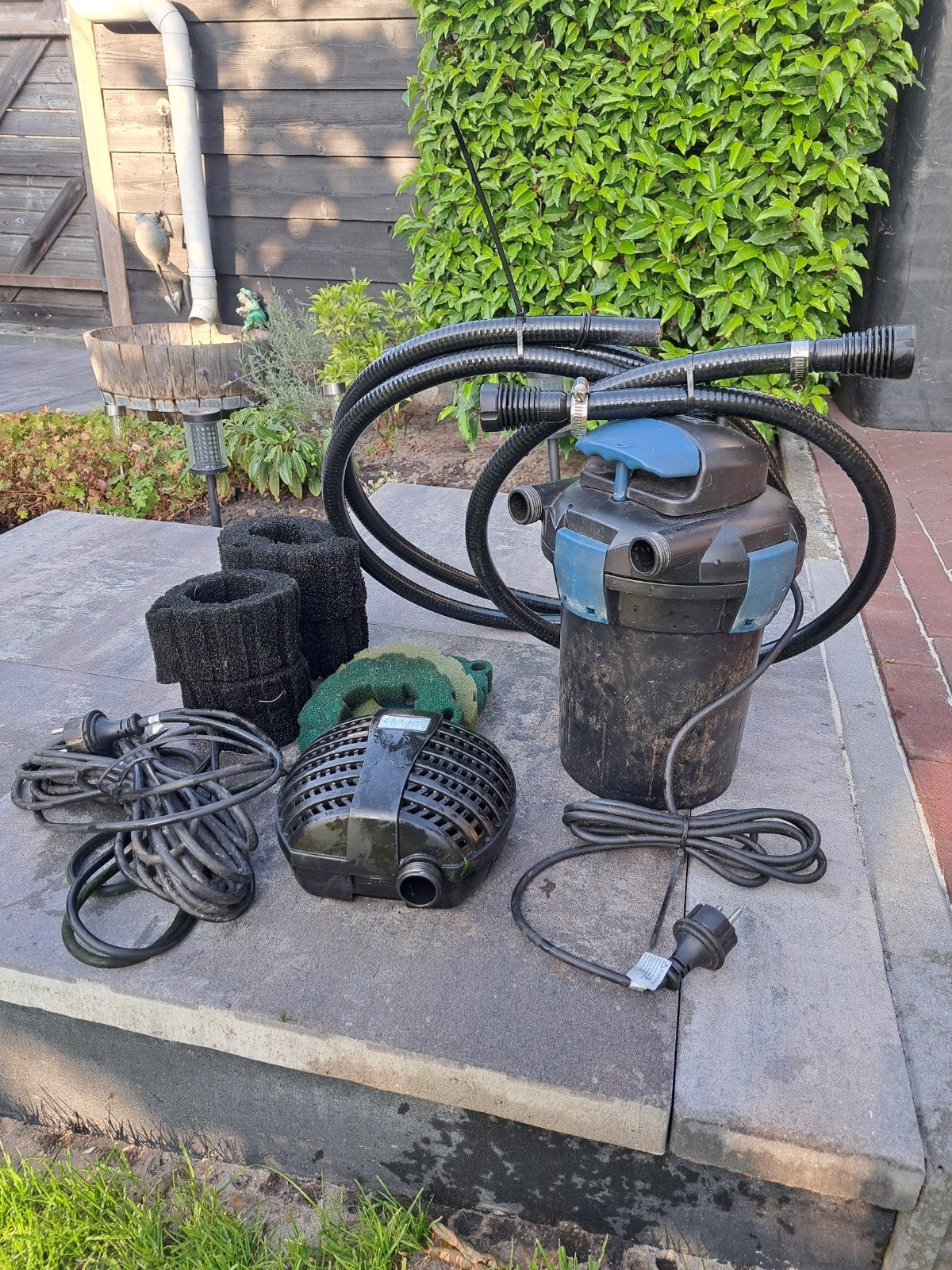 Vijverfilter Oase Biopress 4000 Complete set., Ophalen of Verzenden, Gebruikt, Beton, Fontein