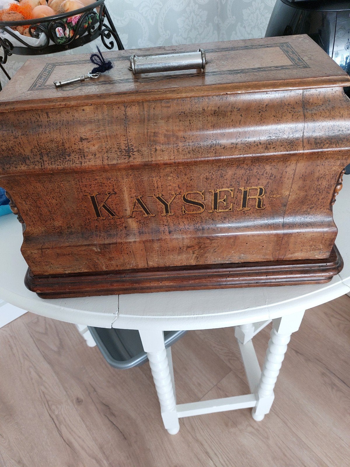 naaimachine met de hand antiek doe leuk bod, Ophalen of Verzenden