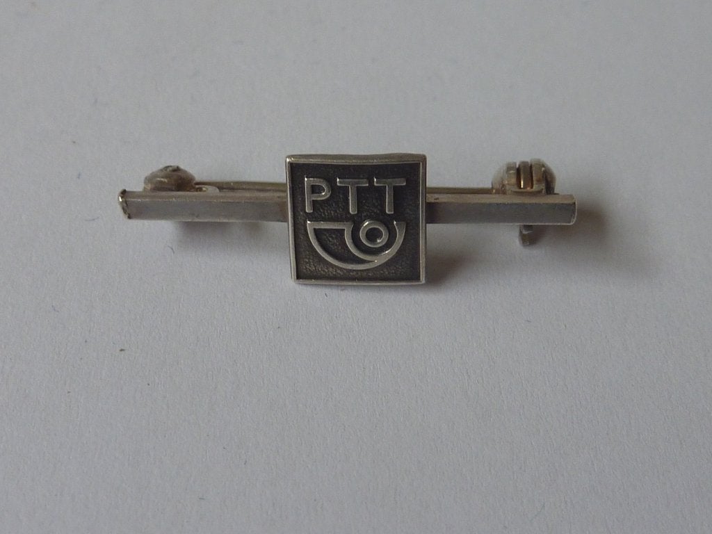 vintage zilveren speld PTT, Ophalen of Verzenden, Gebruikt, Overige onderwerpen, Speldje of Pin