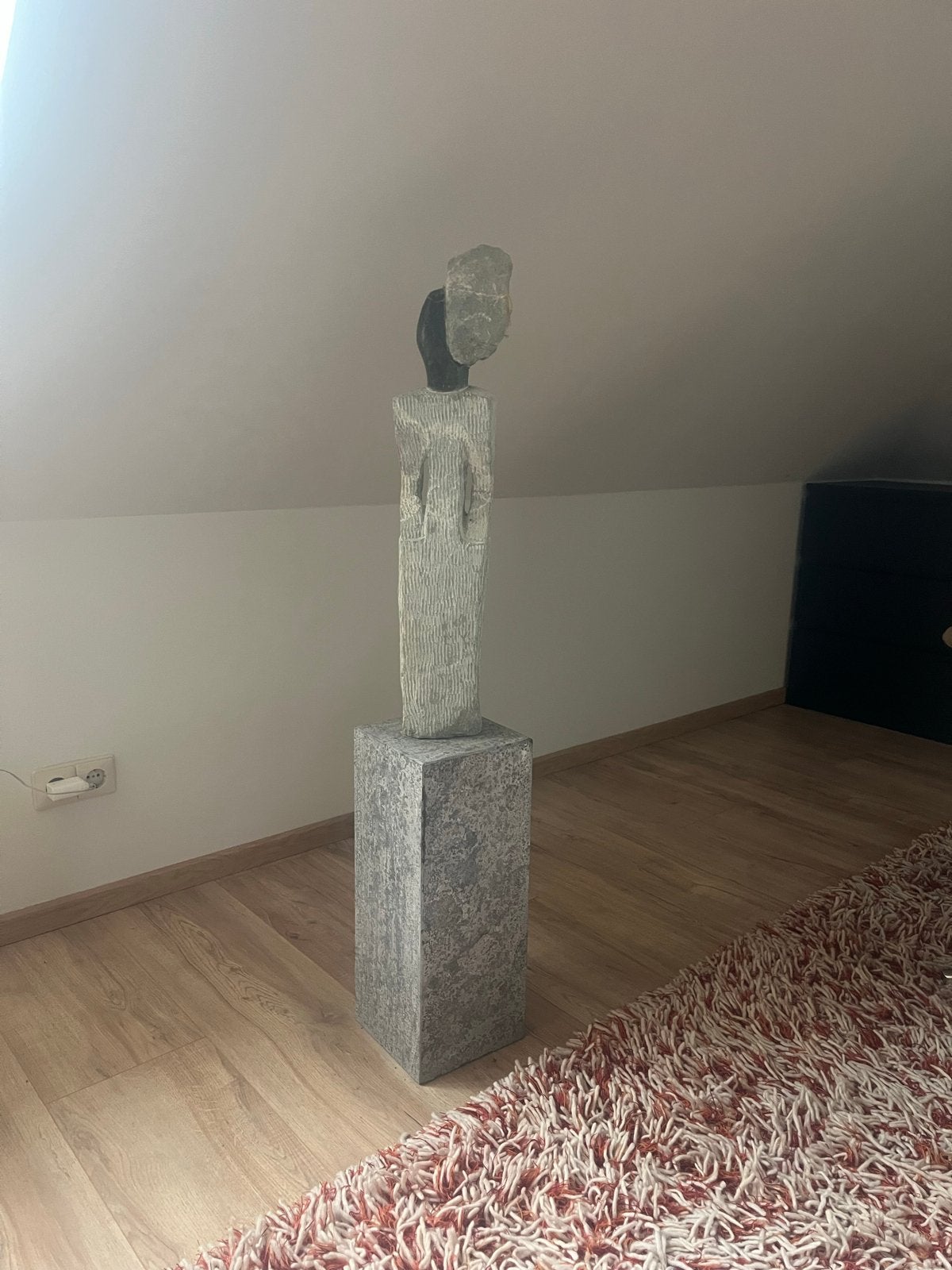 Uniek abstract stenen beeld met sokkel, Ophalen, 50 - 100 cm, Beeld, Abstract
