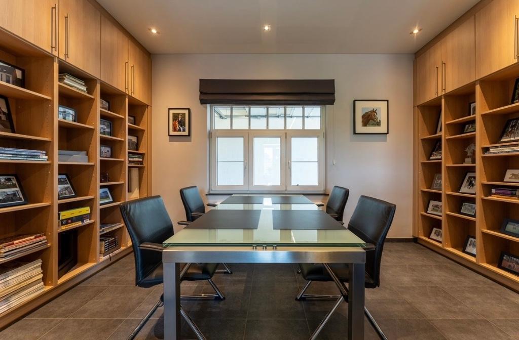 glazen tafel met inox onderstel, Huis en Inrichting, Tafels | Eettafels, Ophalen, 200 cm of meer, 50 tot 100 cm, Vijf personen of meer