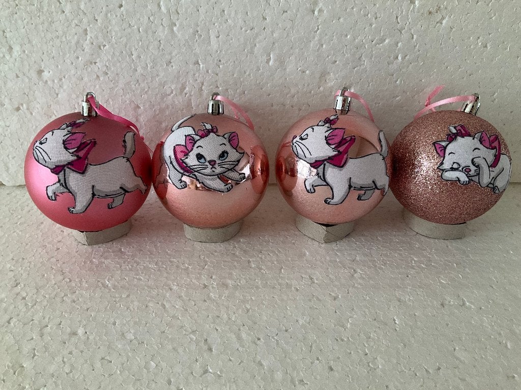 Disney aristocats - kerstballen van Marie los of in één koop, Verzamelen, Ophalen of Verzenden, Overige figuren, Zo goed als nieuw