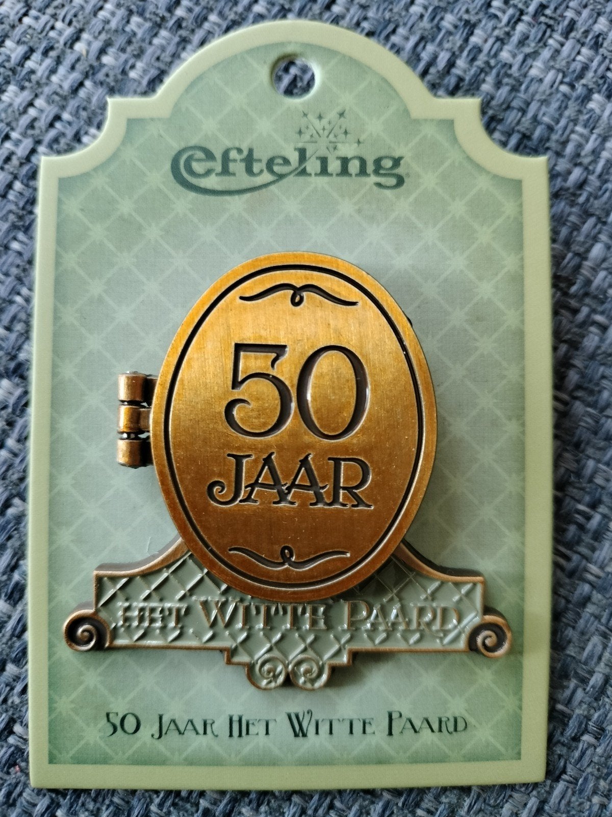 Efteling pin: Jubileum 2025 – 50 Jaar Het Witte Paard, Verzenden, Nieuw, Button of Speldje