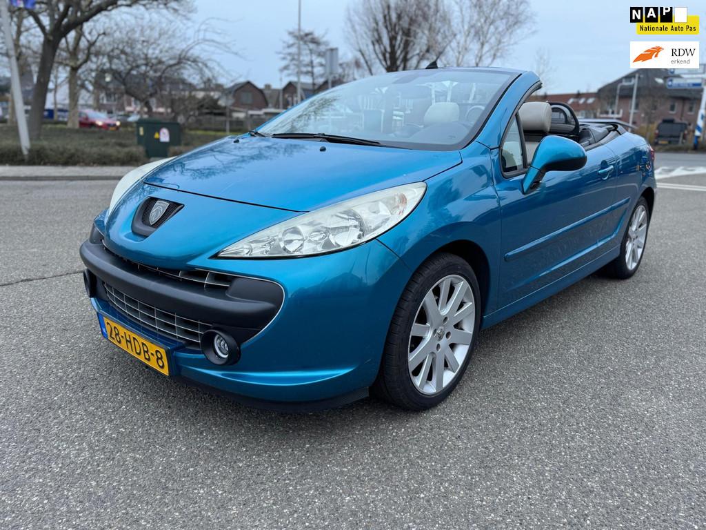Peugeot 207 CC 1.6 VTi / airco / cruise.control / elek.ramen, 15 km/l, Gebruikt, Cabriolet, Blauw
