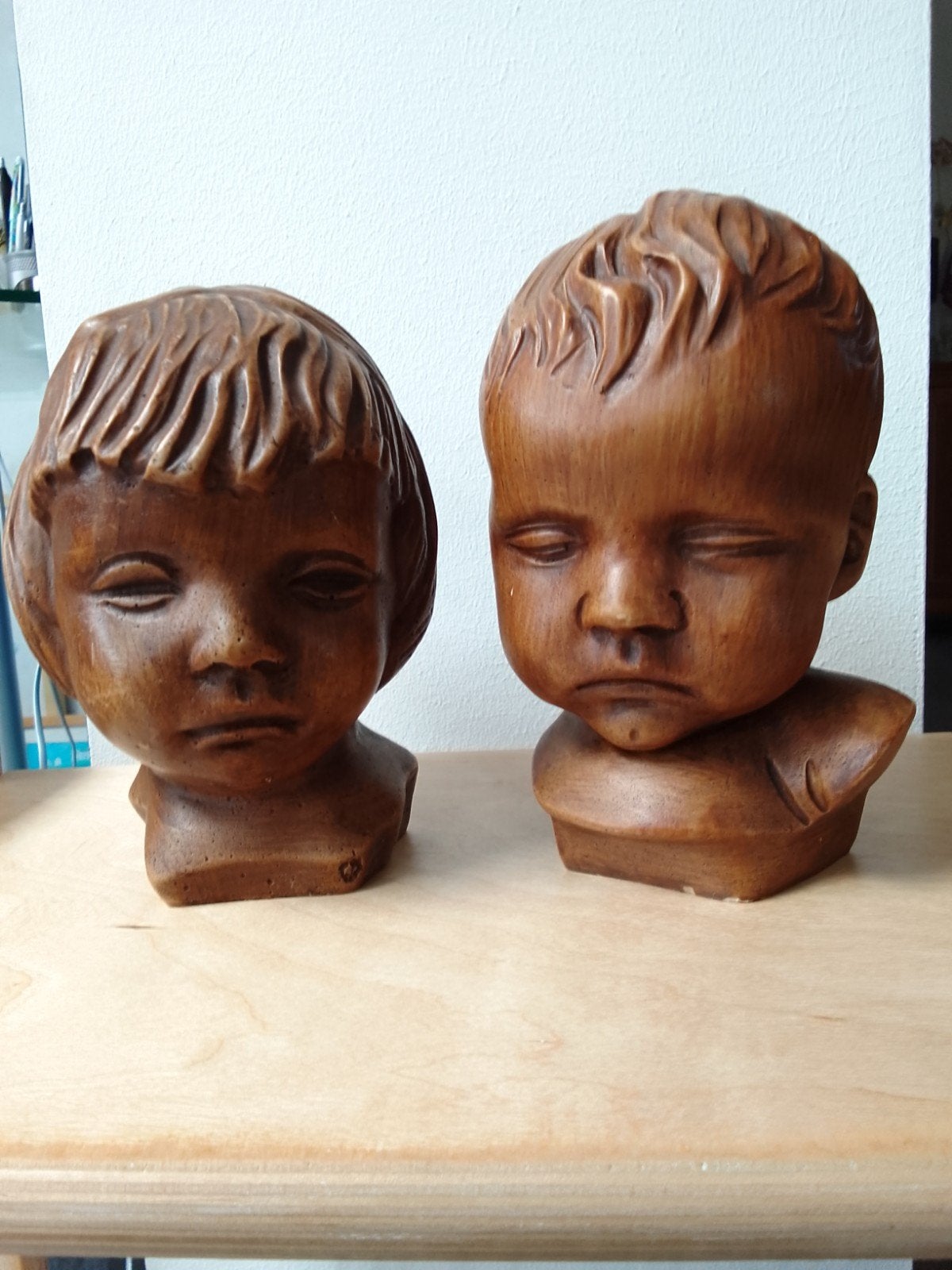 2 Kinderhoofdjes, AP 241 en AP 240. Atelier Perreé, vintage, Ophalen of Verzenden