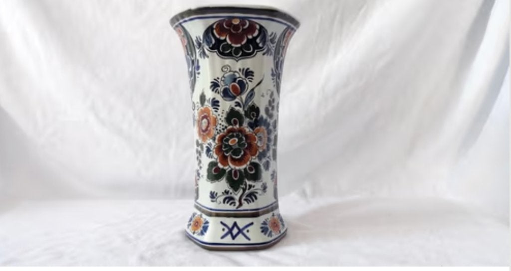 Vaas Delft polychroom Holland Handwerk - 2 stuks, Antiek en Kunst, Ophalen of Verzenden