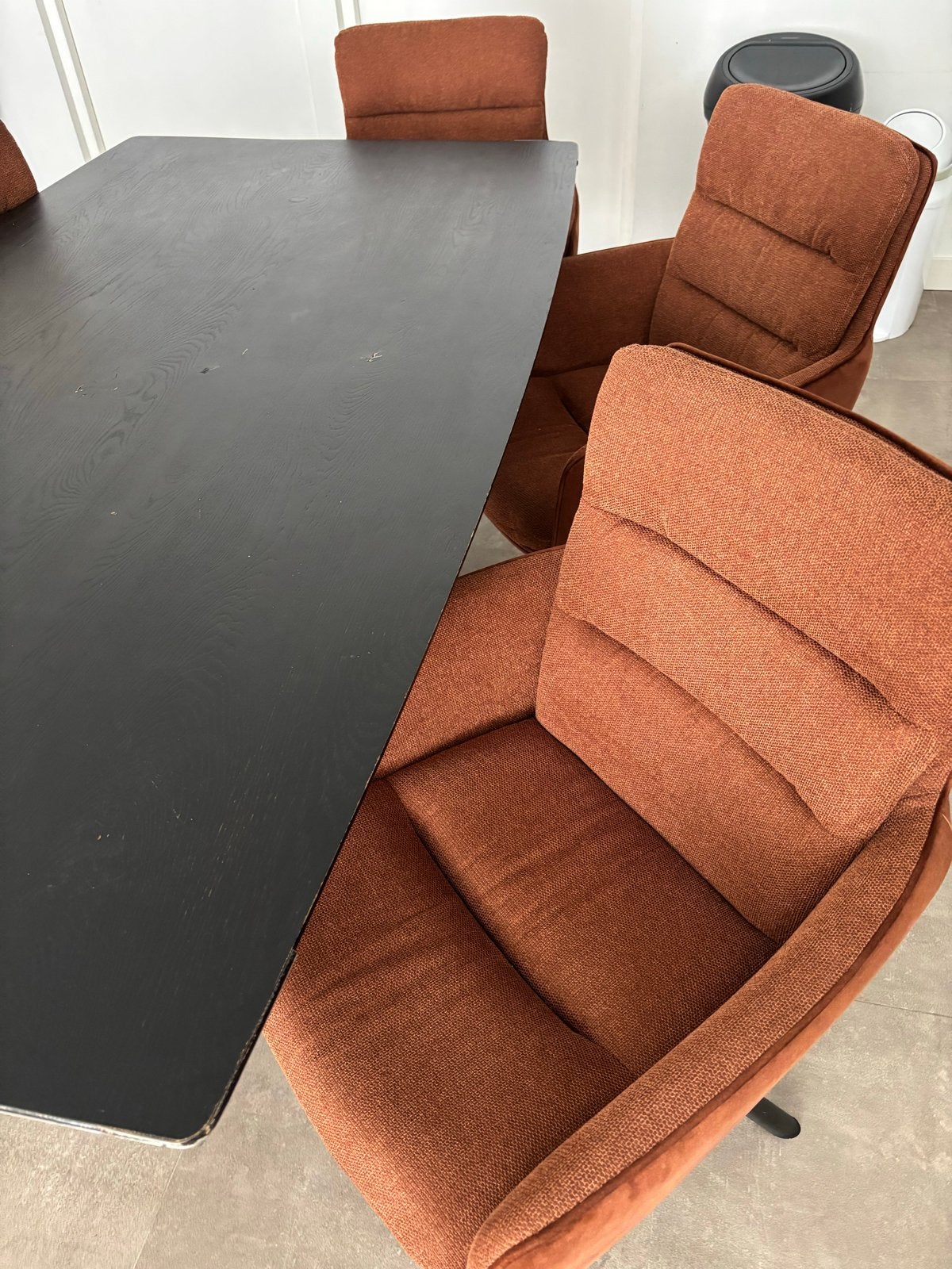 Eettafel met 6 stoelen van Pronto Wonen, Gebruikt, Wit, Ophalen of Verzenden, Vijf, Zes of meer stoelen