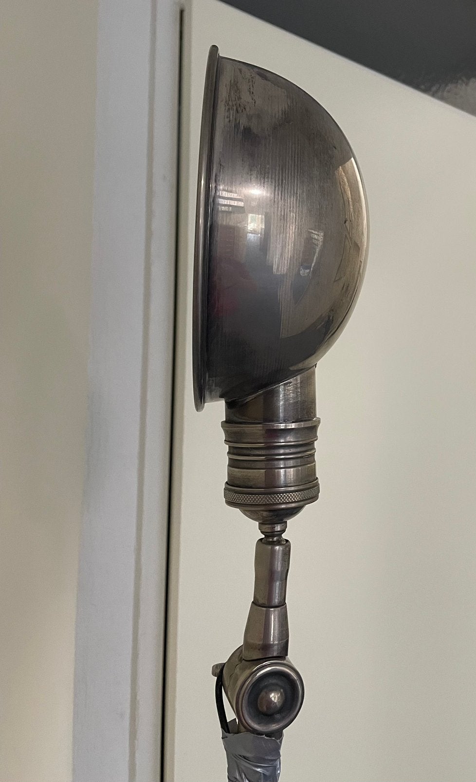 Staande industriële lamp met 4 verstelpunten 180 hoog, Ophalen, Gebruikt, Metaal, 150 tot 200 cm