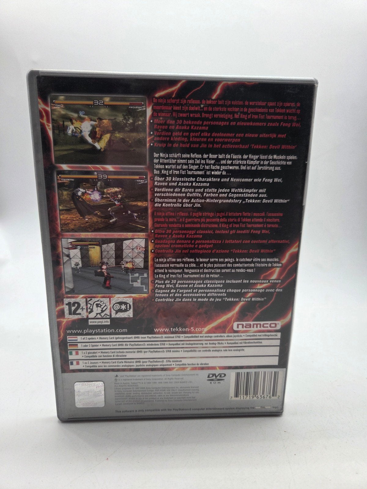 Tekken 5 Platinum - PlayStation 2 (PS2), Gebruikt, Vechten, Support@bandainamcoent.eu, 2 spelers