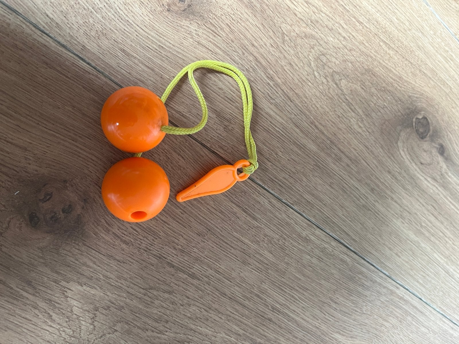 Vintage Klackers / Clackers Speelgoed Oranje, Ophalen of Verzenden, Gebruikt, Jongen of Meisje