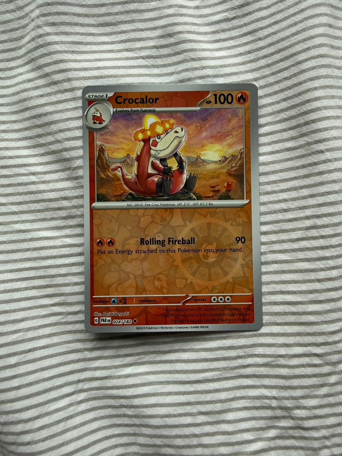 Crocalor reverse holo pokemon kaart, Ophalen of Verzenden, Zo goed als nieuw