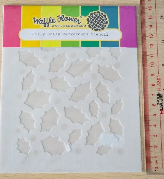 Waffle Flower - Holly Jolly Background Stencil, Ophalen of Verzenden, Nieuw, Overige typen