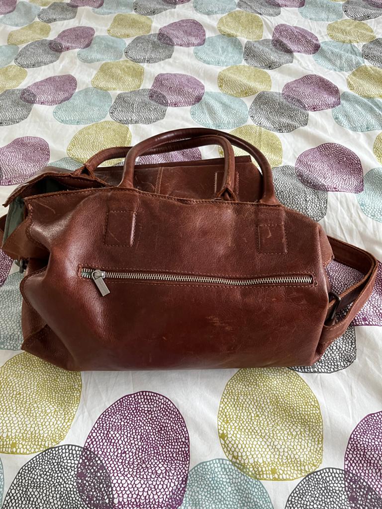 Cowboysbag Luiertas Camel met kinderwagenhaakjes, Kinderen en Baby's, Luiertassen, Verzenden, Gebruikt, Schoudertas