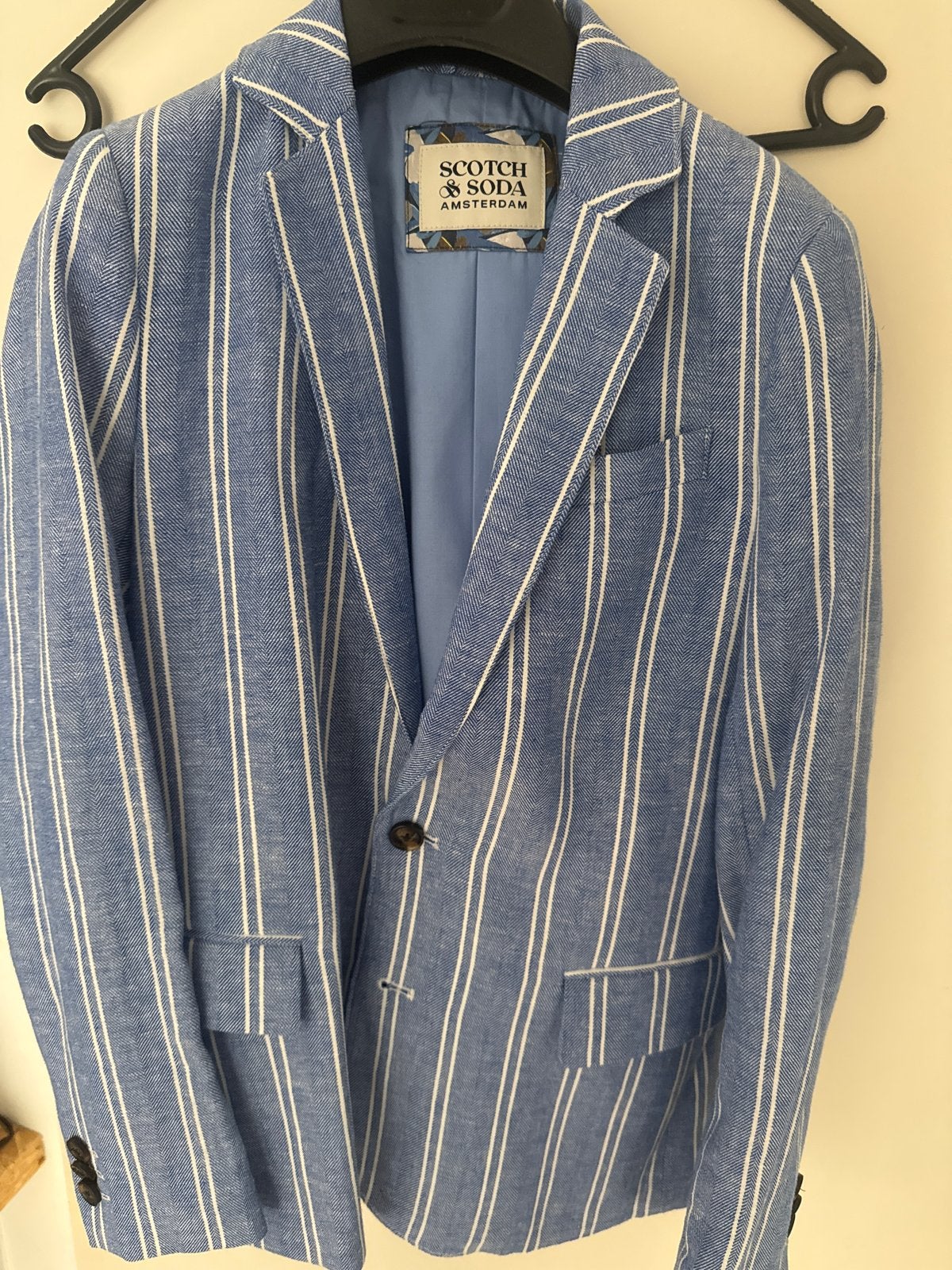 Scotch & Soda gestreept pak jongens 153 - Blauw/Wit, Ophalen of Verzenden, Zo goed als nieuw, Overige maten, Blauw
