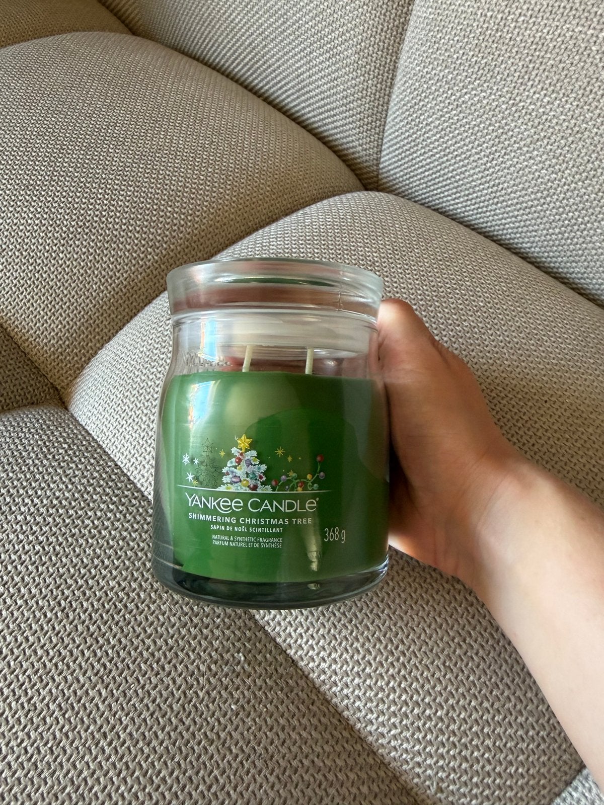 NIEUW Yankee Candle Shimmering Christmas Tree 368g, Ophalen, Overige merken, Kaars, Groen