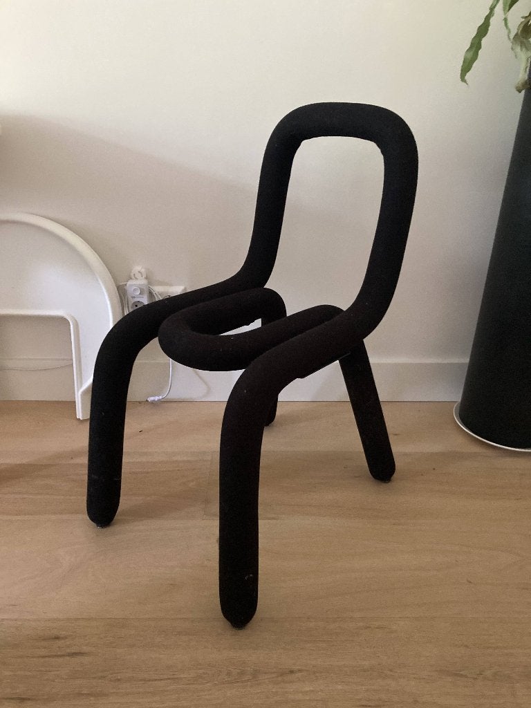 Designstoel – zwart, Huis en Inrichting, Stoelen, Ophalen, Zo goed als nieuw, Zwart, Eén