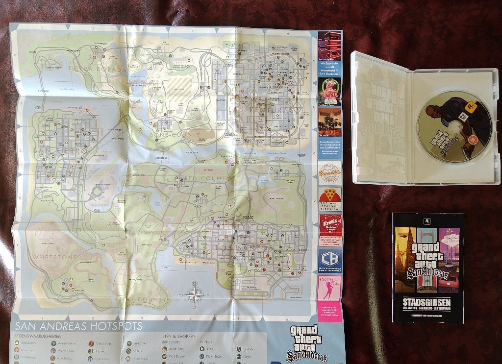 GTA San Andreas compleet met poster + boekje in nieuwstaat, Avontuur en Actie, Vanaf 18 jaar, 1 speler, Ophalen of Verzenden