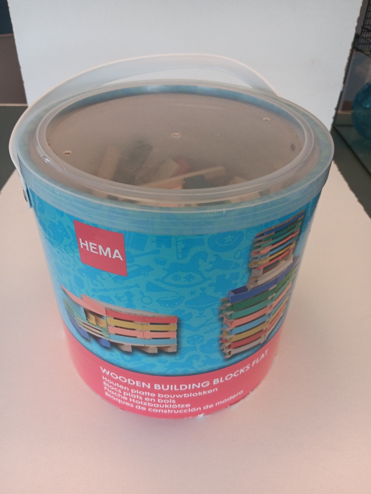 Bouwstenen van hout, van Hema
Niet meer helemaal compleet, 1, Kinderen en Baby's, Speelgoed | Bouwstenen, Ophalen of Verzenden