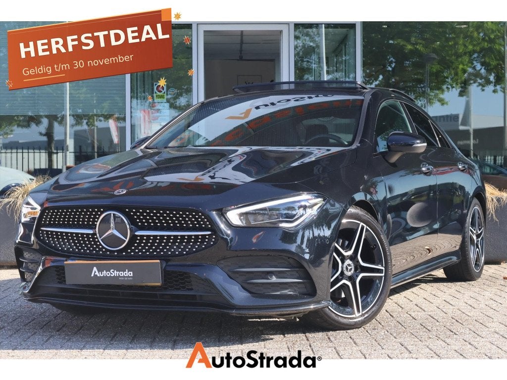 Mercedes CLA Coupé 180 AMG-Line Pano | Memory | Multibeam |, Auto's, Gebruikt, 4 cilinders, Zwart, Origineel Nederlands