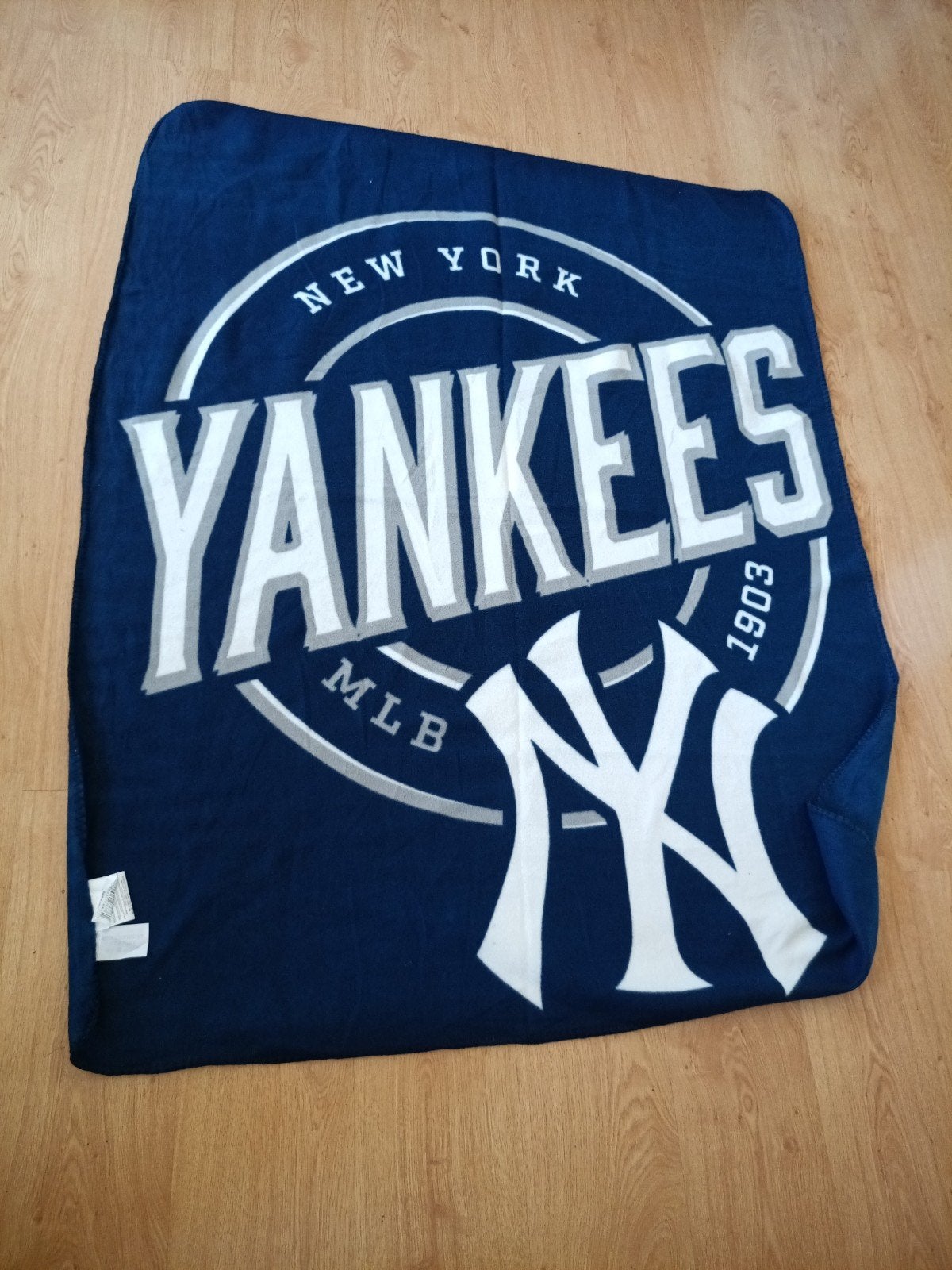 New York Yankees Fleece Plaid - Donkerblauw, Fleecedeken, Gebruikt, Ophalen of Verzenden, Wasbaar