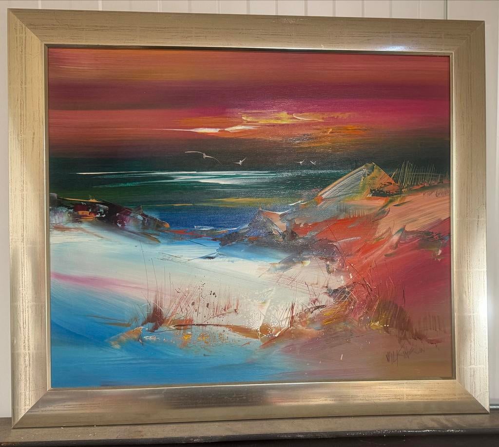 Schilderij: Modern landschap/zeegezicht, Antiek en Kunst, Ophalen