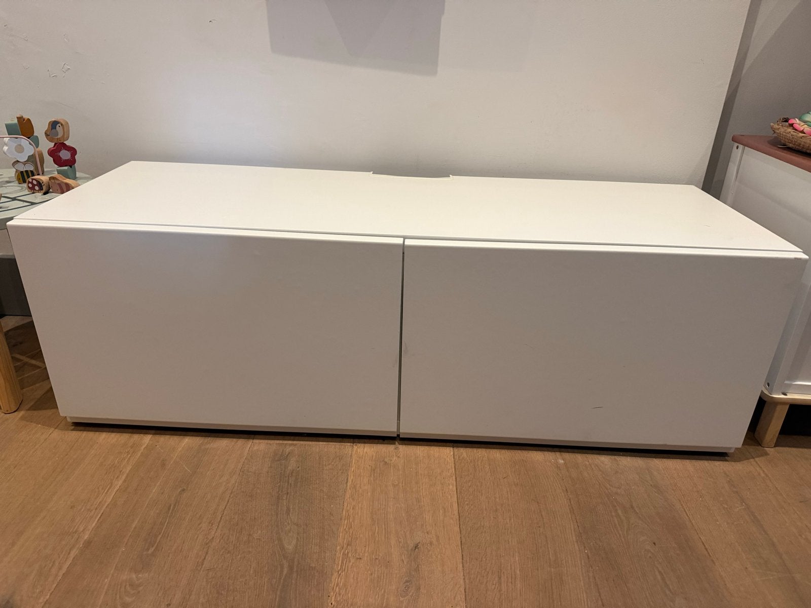 IKEA Besta TV meubel - 120 cm breed, 2 deurs, Ophalen of Verzenden, Gebruikt, 100 tot 150 cm