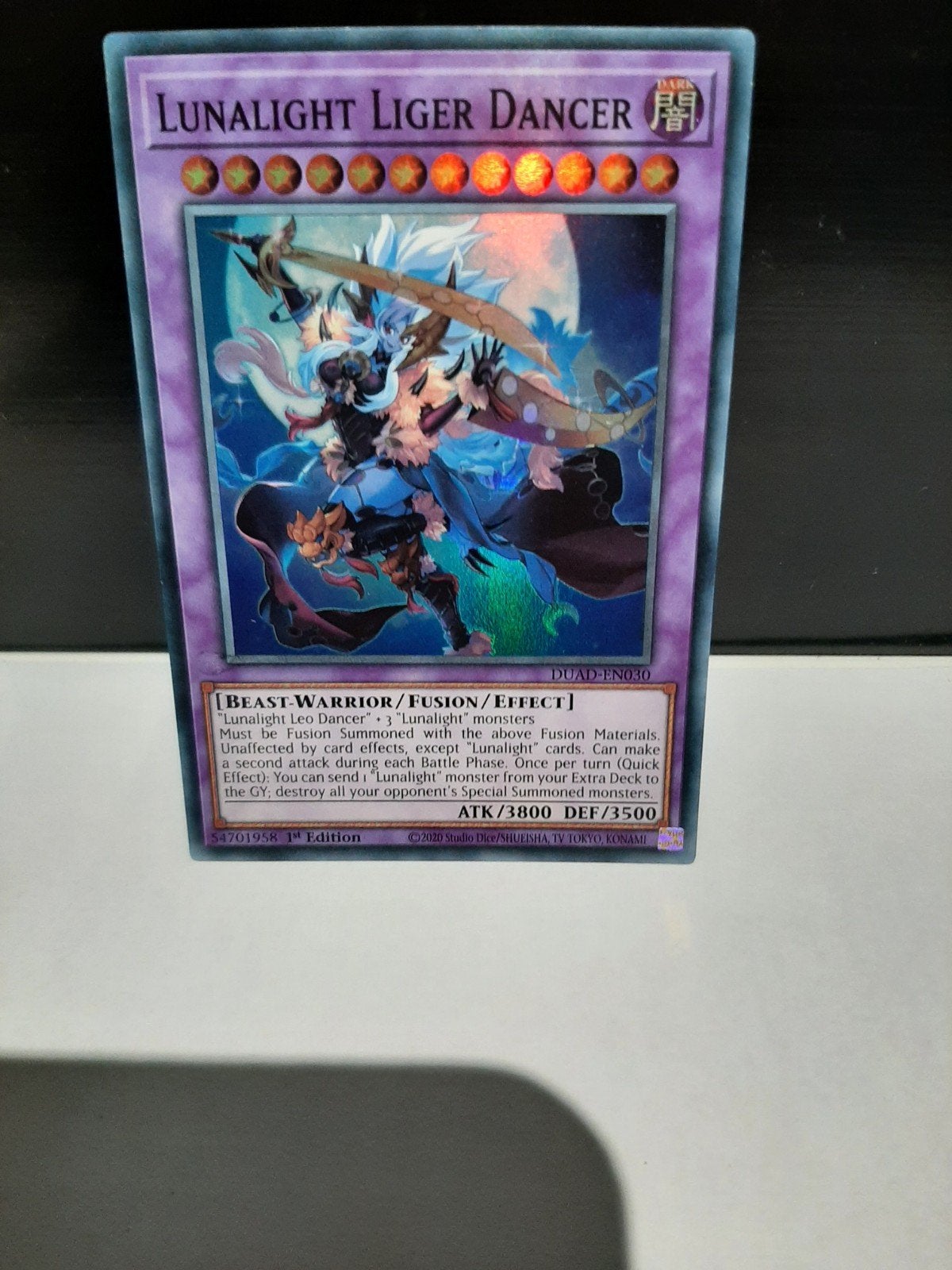 Lunalight Liger Dancer - DUAD-EN030 - 1st Edition, Ophalen of Verzenden, Zo goed als nieuw, Losse kaart