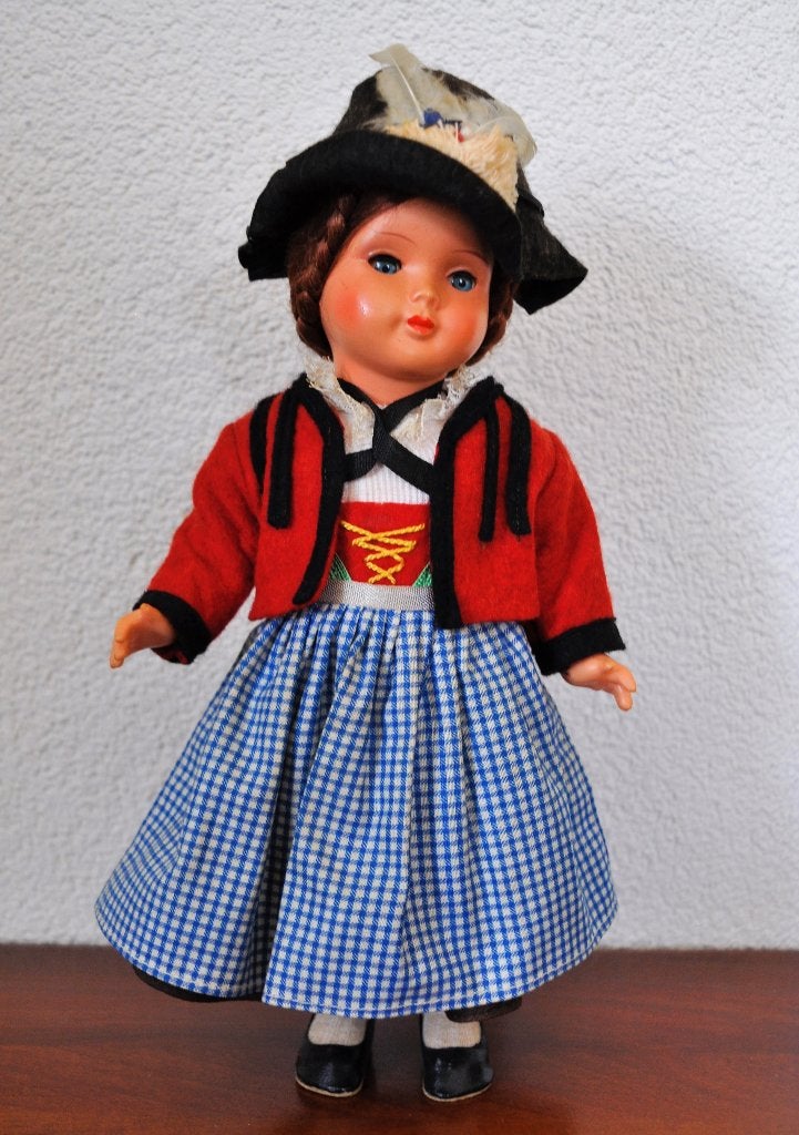 Vintage Pop 27 cm, Ophalen of Verzenden, Zo goed als nieuw, Pop