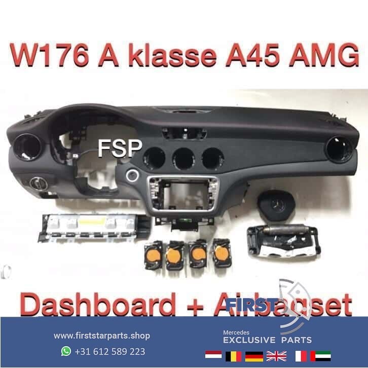 W176 Facelift A45 AMG Dashboard + Airbag Set MB A Klasse A45, Gebruikt, -, Voor, Ophalen of Verzenden